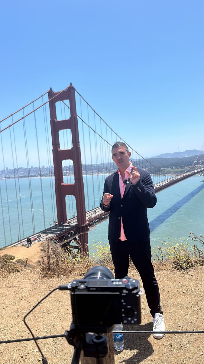 Grabando en el Golden Gate